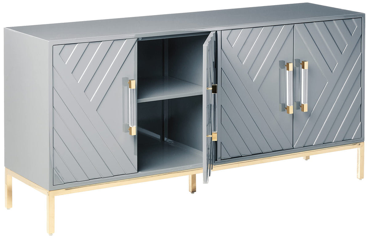 Tamari High Gloss Sideboard in Navy Blue