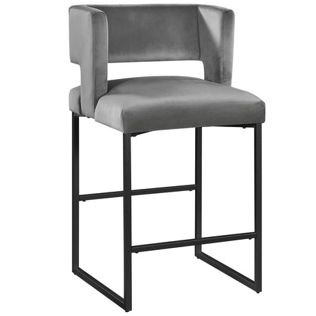 Leonard 36" Velvet Counter Height Stool - detail view