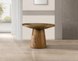 Terra 22" Round Pedestal End Table in Walnut - front view