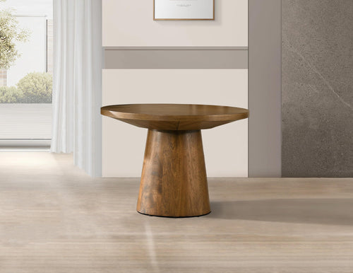 Terra 22" Round Pedestal End Table in Walnut
