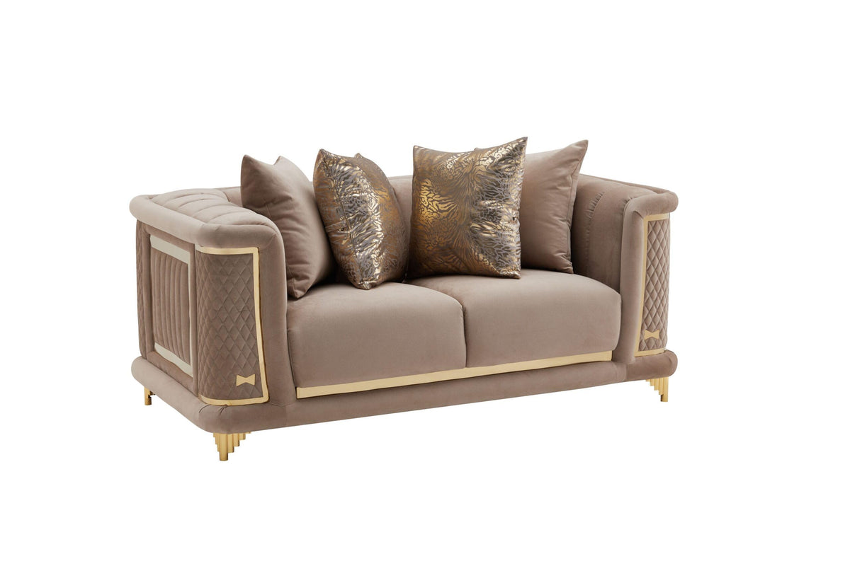 Kate Mauve Sofa & Loveseat Set — product view 3