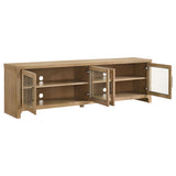 Brenham 79" TV Stand with Glass Doors - Washed Oak Media Console, Fits TVs up to 85" – view 3
