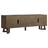 Trotter 71" TV Stand - 4-Door Media Console with Framed Panels & Interior Shelving in Brown – view 8