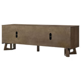 Trotter 71" TV Stand - 4-Door Media Console with Framed Panels & Interior Shelving in Brown – view 10