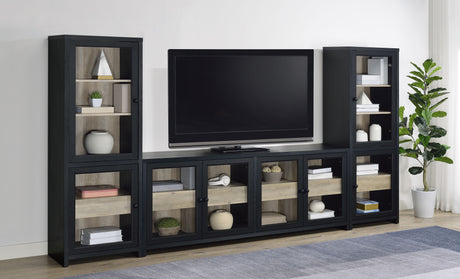 Denison 79" TV Stand & Entertainment Center with Media Towers - 3pcs- TV Stand + 2 Media Towers