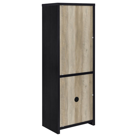Denison 79" TV Stand & Entertainment Center with Media Towers - Glass Doors & Hidden Drawers in Black – view 19