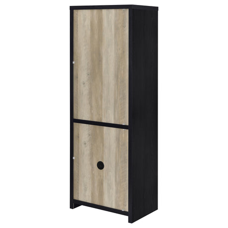 Denison 79" TV Stand & Entertainment Center with Media Towers - Glass Doors & Hidden Drawers in Black – view 20