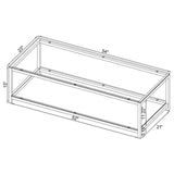 Trini Glass Top Coffee Table & End Table Sets - Black Nickel Open Frame with Lower Shelf – view 15