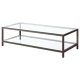 Trini Glass Top Coffee Table & End Table Sets - Black Nickel Open Frame with Lower Shelf – view 18