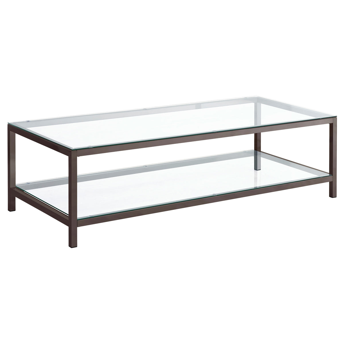 Trini Glass Top Coffee Table & End Table Sets - Coffee Table
