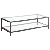 Trini Glass Top Coffee Table & End Table Sets - Coffee Table