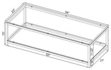 Trini Glass Top Coffee Table & End Table Sets - Black Nickel Open Frame with Lower Shelf – view 7