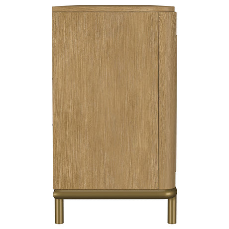 Arini 79" TV Stand - Sand Wash Media Console with Woven Cane Doors & Aged Brass Legs – view 10
