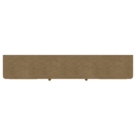 Arini 79" TV Stand - Sand Wash Media Console with Woven Cane Doors & Aged Brass Legs – view 11