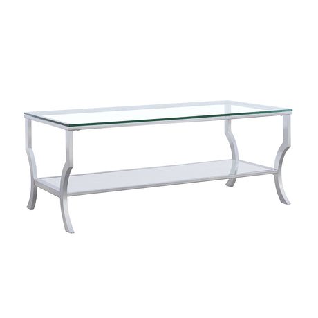 Saide Glass Top Coffee Table, End Table & Console Table - Coffee Table