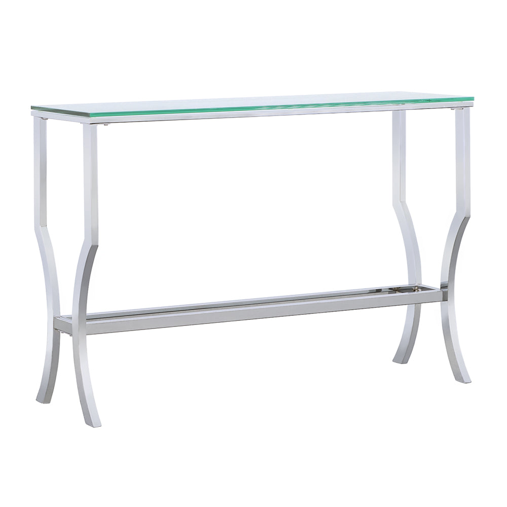 Saide Glass Top Coffee Table, End Table & Console Table - Console Table