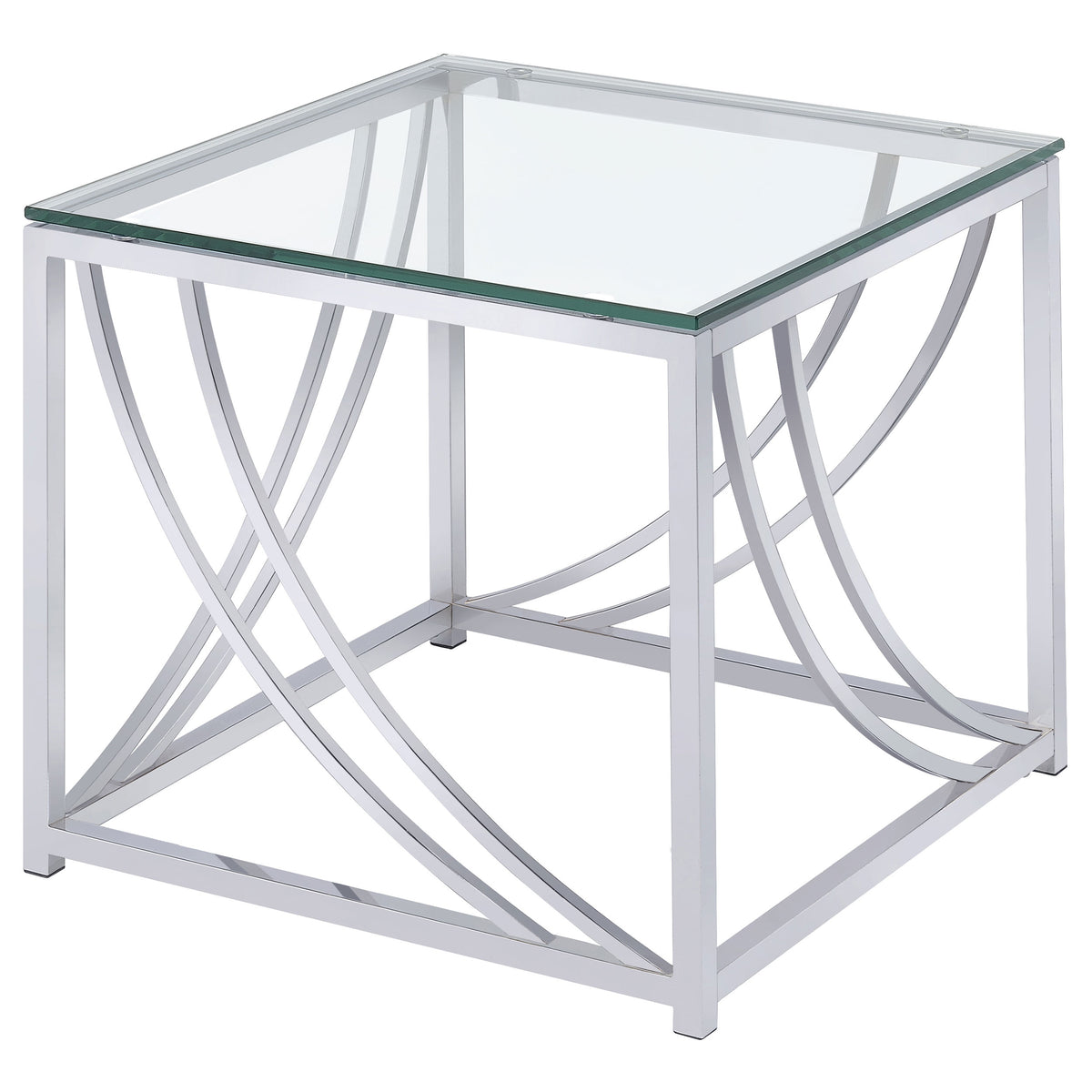 Lille Glass Top Coffee Table, End Table & Console - End Table