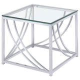Lille Glass Top Coffee Table, End Table & Console - End Table