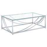 Lille Glass Top Coffee Table, End Table & Console - Coffee Table