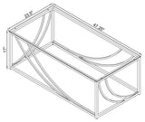 Lille Glass Top Coffee Table, End Table & Console - Curved Polished Chrome Frame, Contemporary Sets – view 9