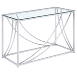 Lille Glass Top Coffee Table, End Table & Console - Console Table