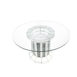 Noralie Round Glass Dining Table