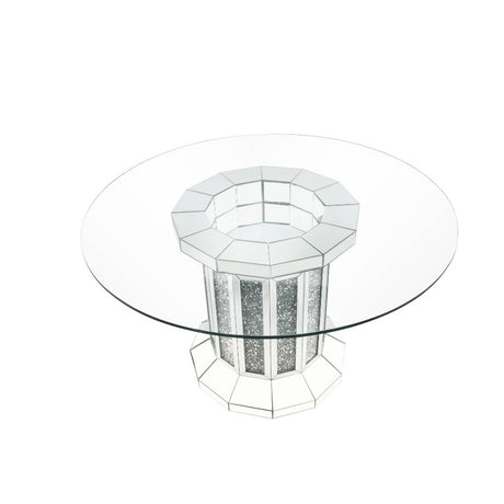Noralie Round Glass Dining Table