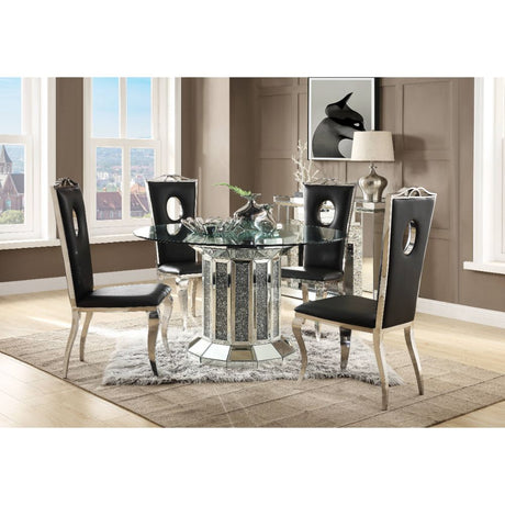 Noralie Round Glass Dining Table