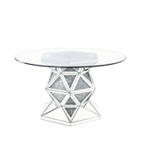 Noralie Round Glass Dining Table