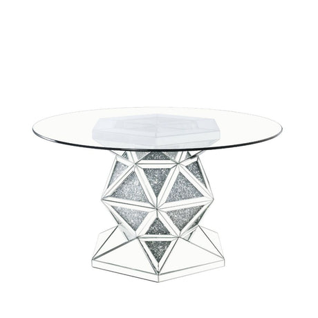 Noralie Round Glass Dining Table