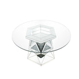 Noralie Round Glass Dining Table