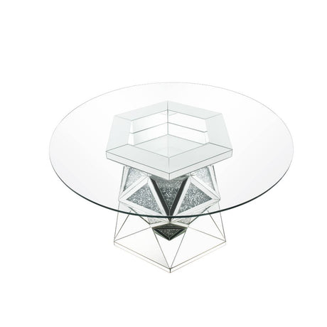 Noralie Round Glass Dining Table