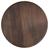Dale Round Solid Mango Wood Coffee & End Tables - Mid-Century Angled Slab Legs in Brown – view 12