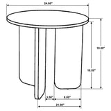 Dale Round Solid Mango Wood Coffee & End Tables - Mid-Century Angled Slab Legs in Brown – view 13