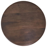 Dale Round Solid Mango Wood Coffee & End Tables - Mid-Century Angled Slab Legs in Brown – view 20