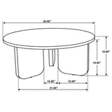 Dale Round Solid Mango Wood Coffee & End Tables - Mid-Century Angled Slab Legs in Brown – view 8
