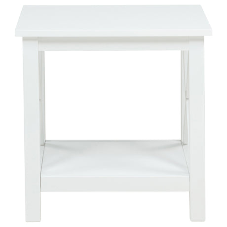 Skyview 44" Lift Top Coffee Table & End Table - X-Frame Farmhouse Design in White – view 17