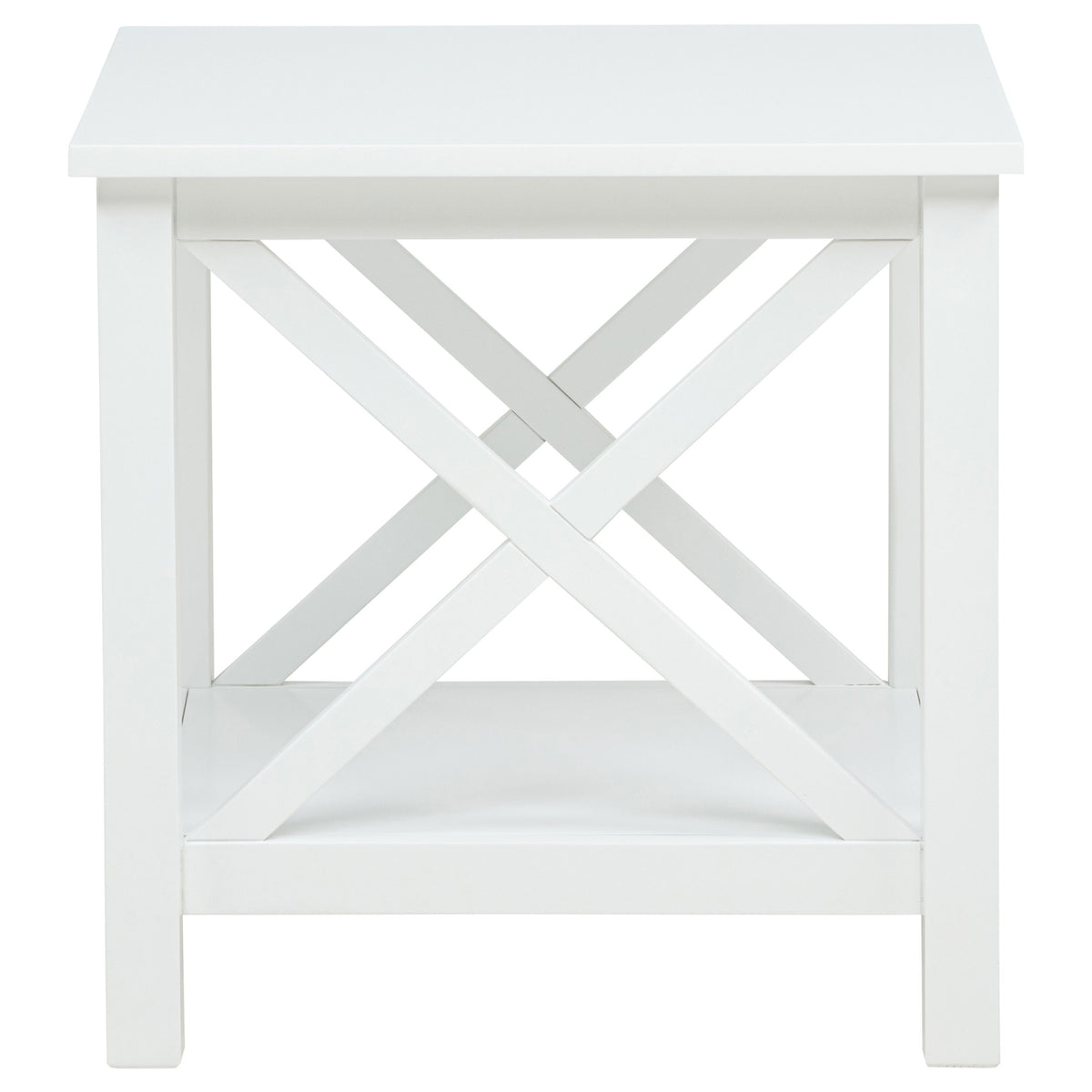Skyview 44" Lift Top Coffee Table & End Table - X-Frame Farmhouse Design in White – view 18