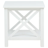 Skyview 44" Lift Top Coffee Table & End Table - X-Frame Farmhouse Design in White – view 18