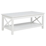Skyview 44" Lift Top Coffee Table & End Table - X-Frame Farmhouse Design in White – view 9