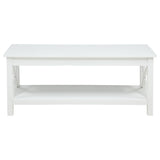 Skyview 44" Lift Top Coffee Table & End Table - X-Frame Farmhouse Design in White – view 10