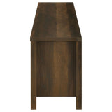Carey 79" Fireplace TV Stand with Slatted Doors - Electric Flame Insert, Dark Pine Media Console – view 6