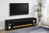 Deiter 79" Electric Fireplace TV Stand - 15 Flame Colors with Remote, Black, Fits TVs up to 85" – view 1