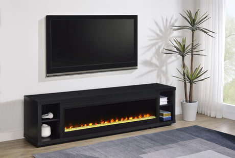Deiter 79" Electric Fireplace TV Stand - 15 Flame Colors with Remote, Black, Fits TVs up to 85" – view 1
