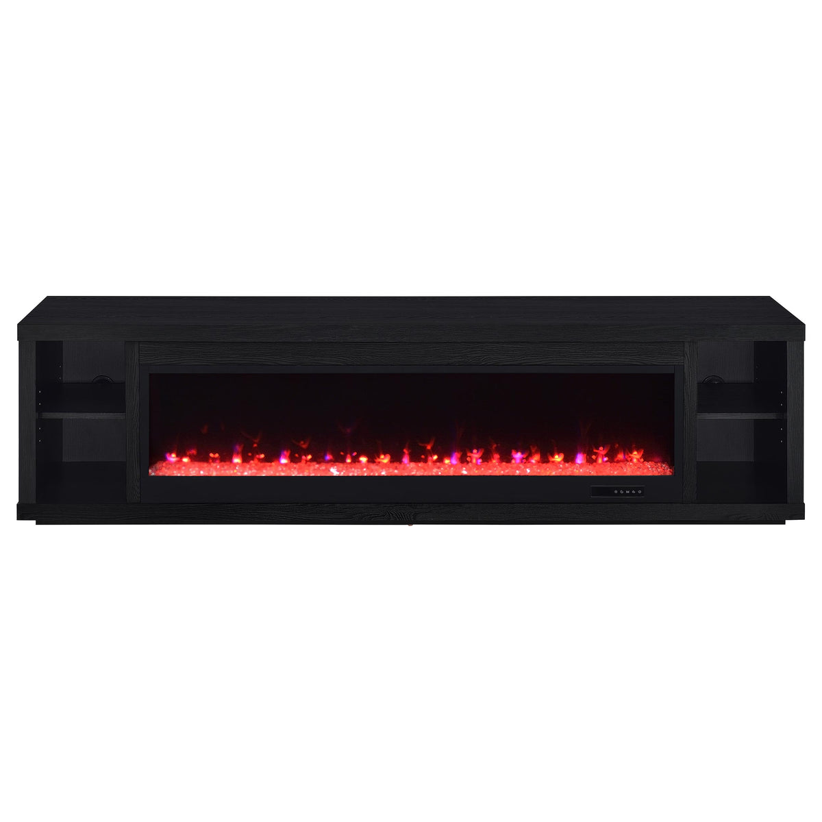 Deiter 79" Electric Fireplace TV Stand - 15 Flame Colors with Remote, Black, Fits TVs up to 85" – view 4