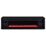 Deiter 79" Electric Fireplace TV Stand - 15 Flame Colors with Remote, Black, Fits TVs up to 85" – view 4