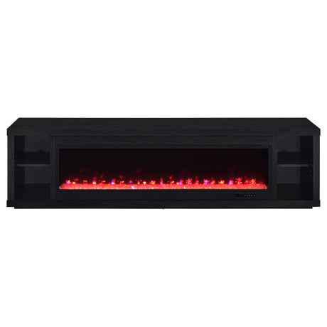 Deiter 79" Electric Fireplace TV Stand - 15 Flame Colors with Remote, Black, Fits TVs up to 85" – view 4