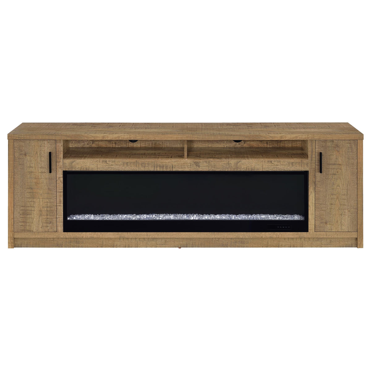 Eddy 79" Fireplace TV Stand - Flame Visualizer Media Console for TVs up to 85" in Mango – view 4