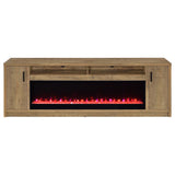 Eddy 79" Fireplace TV Stand - Flame Visualizer Media Console for TVs up to 85" in Mango – view 5