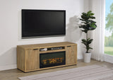 Fuller 60" Electric Fireplace TV Stand - Rustic Mango Media Console with Remote Flame & Adjustable Shelves – view 1